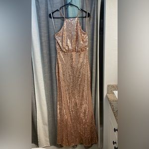 Lulu’s Rose Gold Sequin Dress